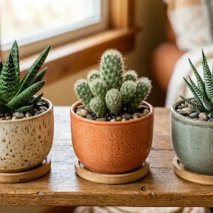 Plants for Pets Live Low Light House Plants in Ceramic Succulent Pots (3 Pack)
