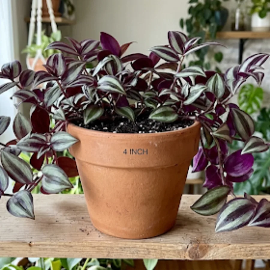 Purple Wandering Jew Plant in a 4 inch Pot