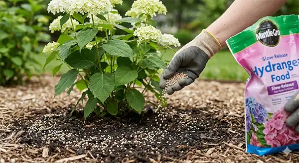 Fertilising of hydrangea