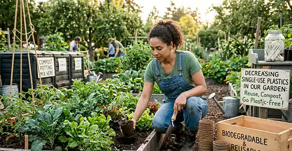 Less Use of Single Use Plastics in the Garden