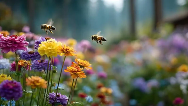 Pollinator-friendly Garden with Native Plants