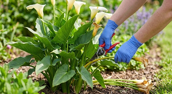 Pruning of Calla Lilies