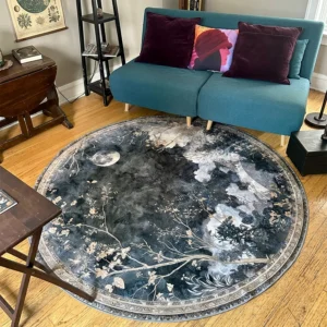 Round Bohemian Moon Rug
