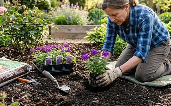 Planting Verbena