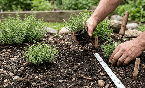 Spacing of wild thyme