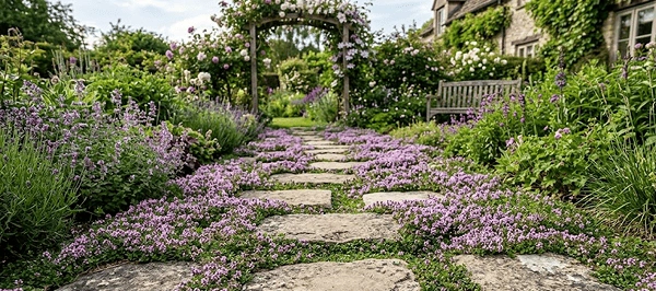 Wild Thyme Between the Stepping Stones