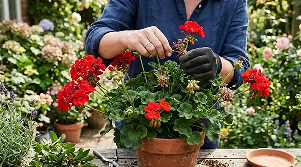 Deadheading of the spent flowerss