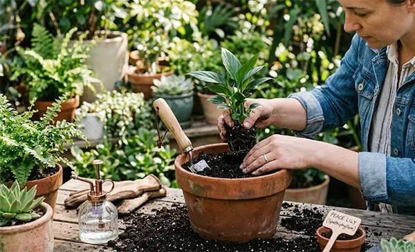 Growing Peace lily