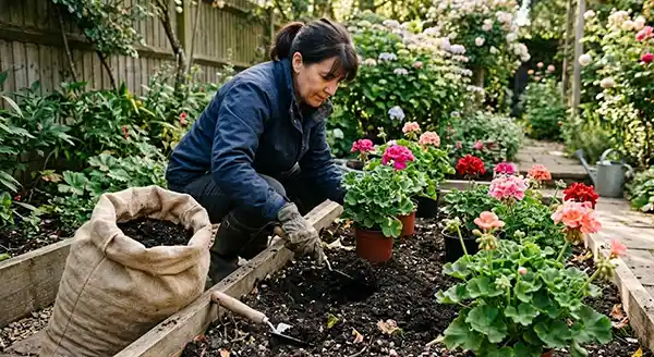 Planting Geraniumm