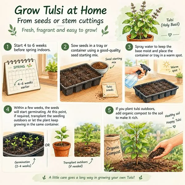 Growing Tulsi by Seeds