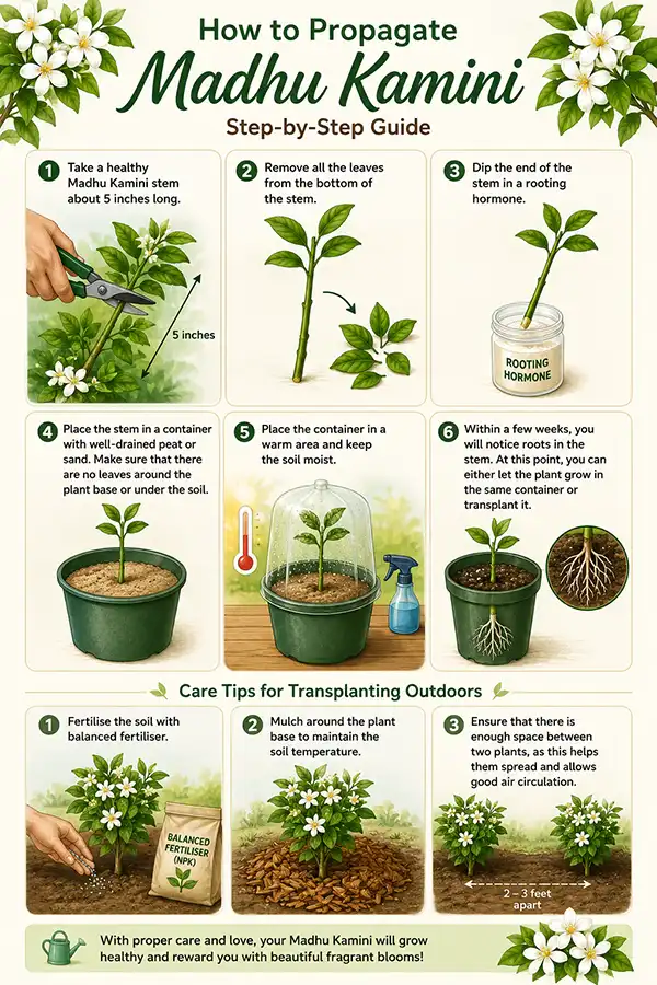 Steps of Propagating a Madhu Kamini Plant