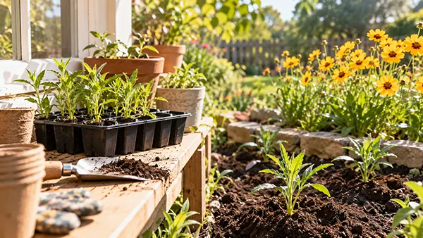 Planting coreopsis